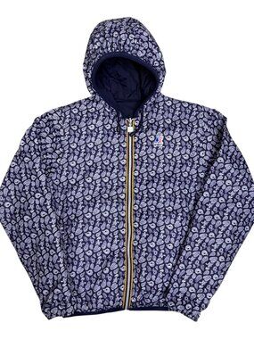 K-WAY REVERSIBLE 2-in-1 Waterproof Jacket Streetwear Windbreaker Womens Medium